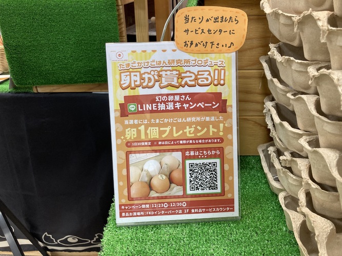 日本たまごかけごはん研究所『幻の卵屋さん』FKDインターパーク店に"出現"!