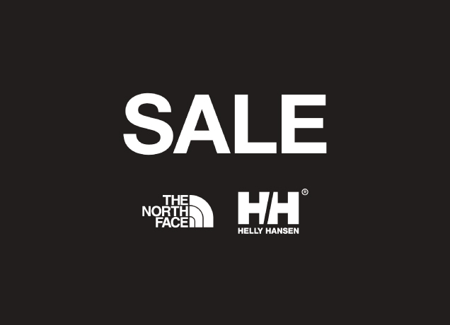 THE NORTH FACE/HELLY HANSEN SALE開催中