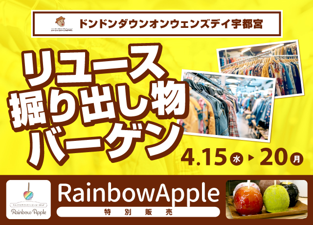 ドンドンダウンオンウェンズデイ宇都宮掘り出し物バーゲン