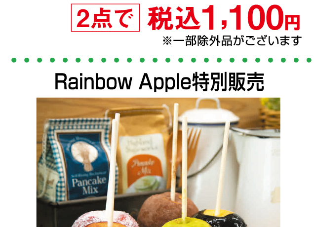 ドンドンダウンウェンズデイ宇都宮リユース掘り出し物バーゲン/Rainbow Apple特別販売